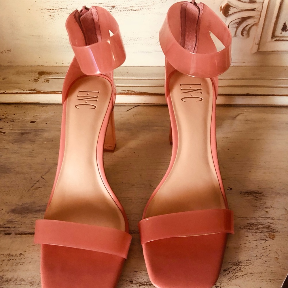 INC International Concepts Women's Pink Block Heel Sandals - Picture 4 of 4